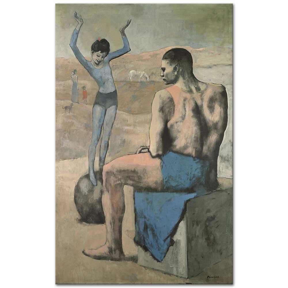 Pablo Picasso Top Üstünde Kız Kanvas Tablo