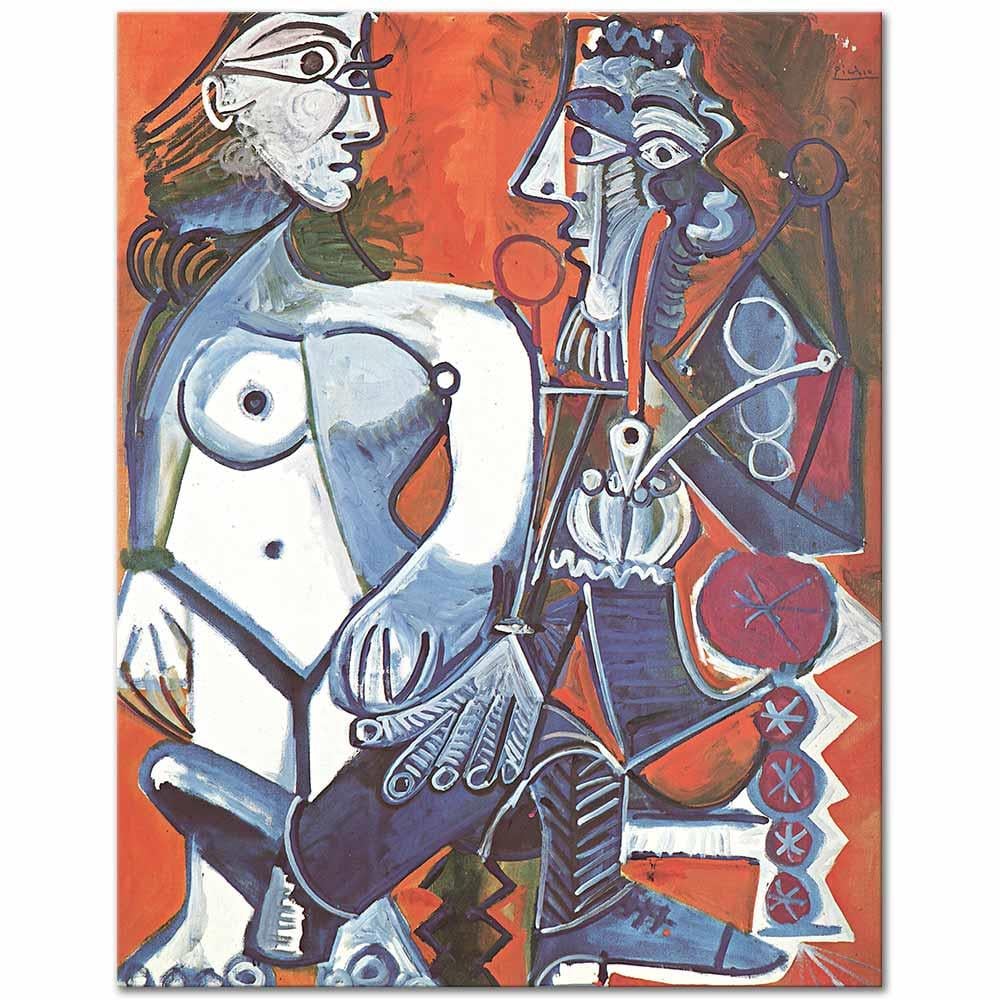 Pablo Picasso Çıplak ve Sigara İçen Kanvas Tablo