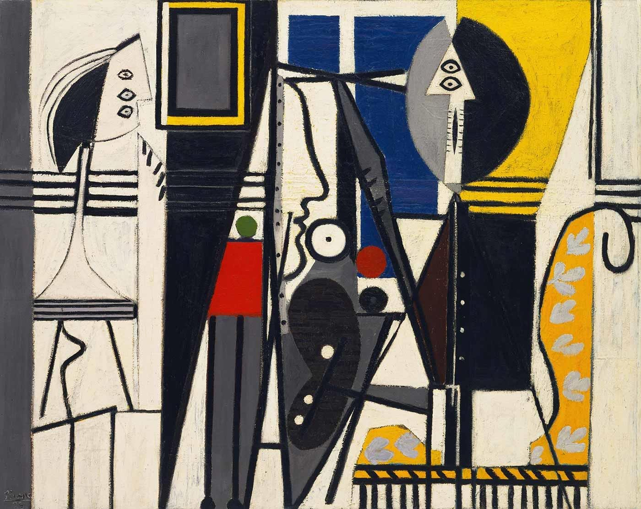 Pablo Picasso Ressam ve Model Kanvas Tablo