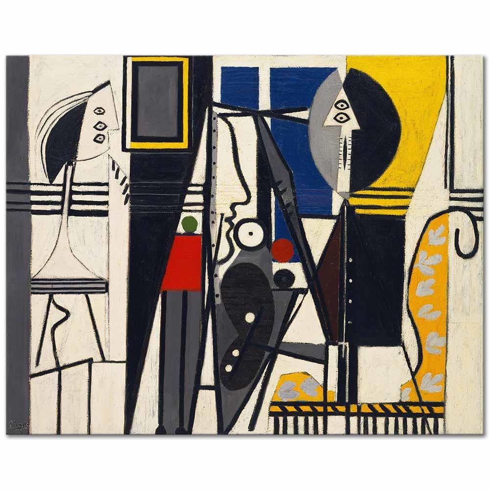 Pablo Picasso Ressam ve Model Kanvas Tablo