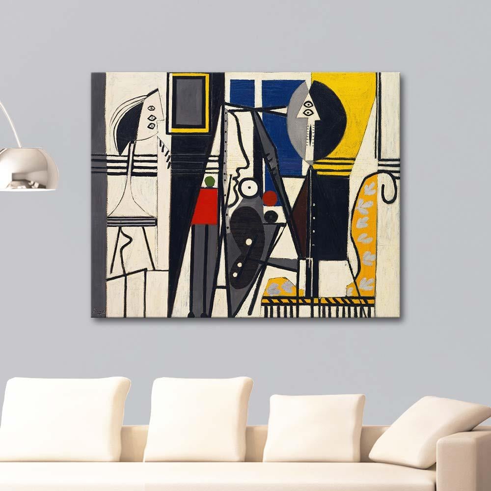 Pablo Picasso Ressam ve Model Kanvas Tablo