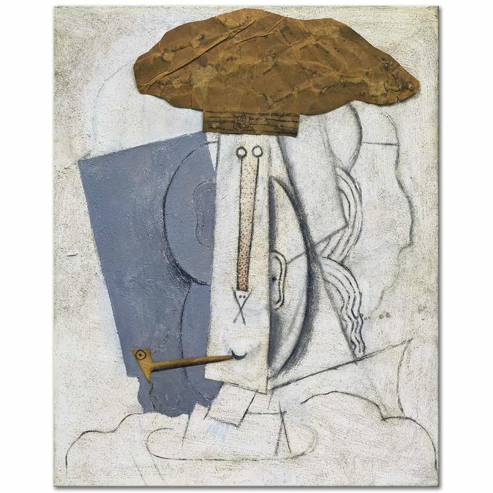 Pablo Picasso Pipolu Öğrenci Kanvas Tablo