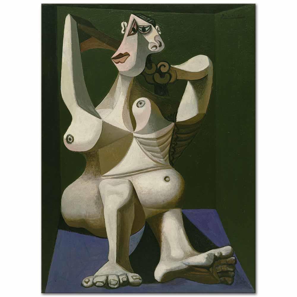 Pablo Picasso Saçlarını Tarayan Kadın Kanvas Tablo