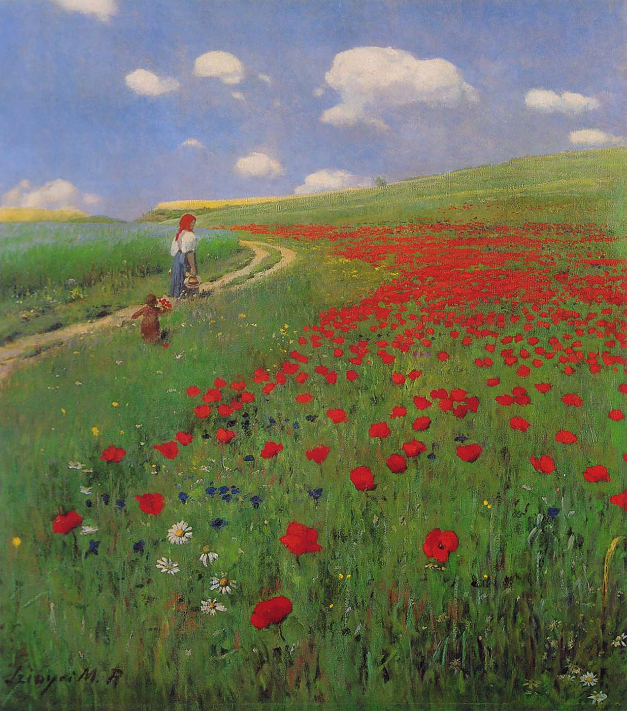 A Field of Poppies by Pal Szinyei Merse