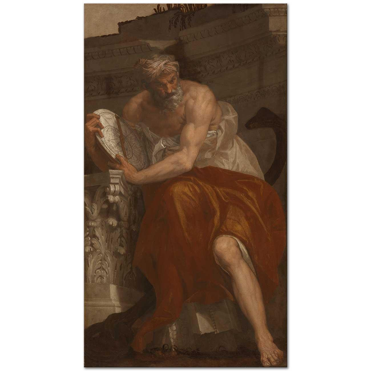 Paolo Veronese Astrolab ile Yön Bulma Allegorisi Kanvas Tablo