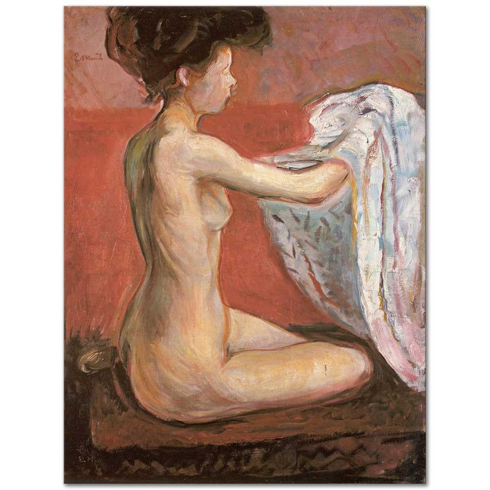 Edvard Munch Giyinen Nü Model Kanvas Tablo