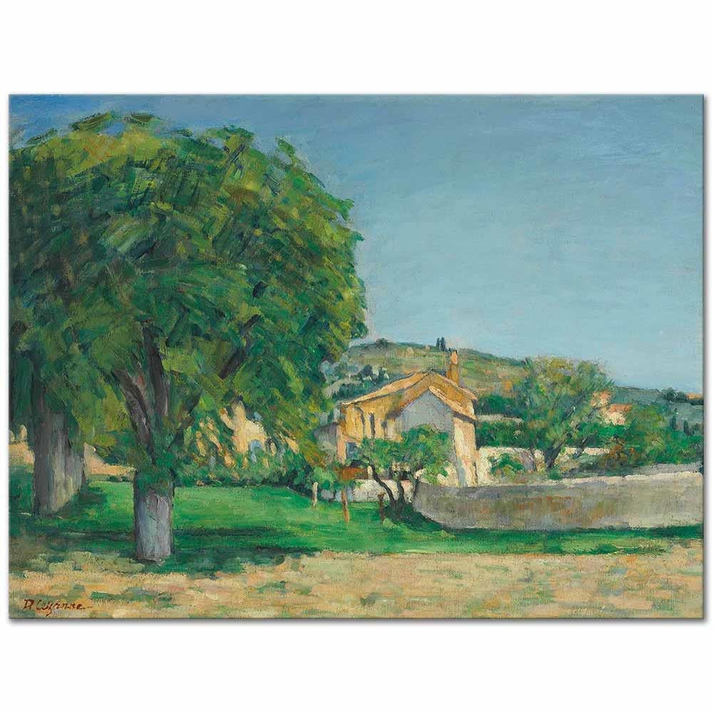 Paul Cezanne Kestane Ağaçları ve Jas de Bouffan Çiftliği Kanvas Tablo
