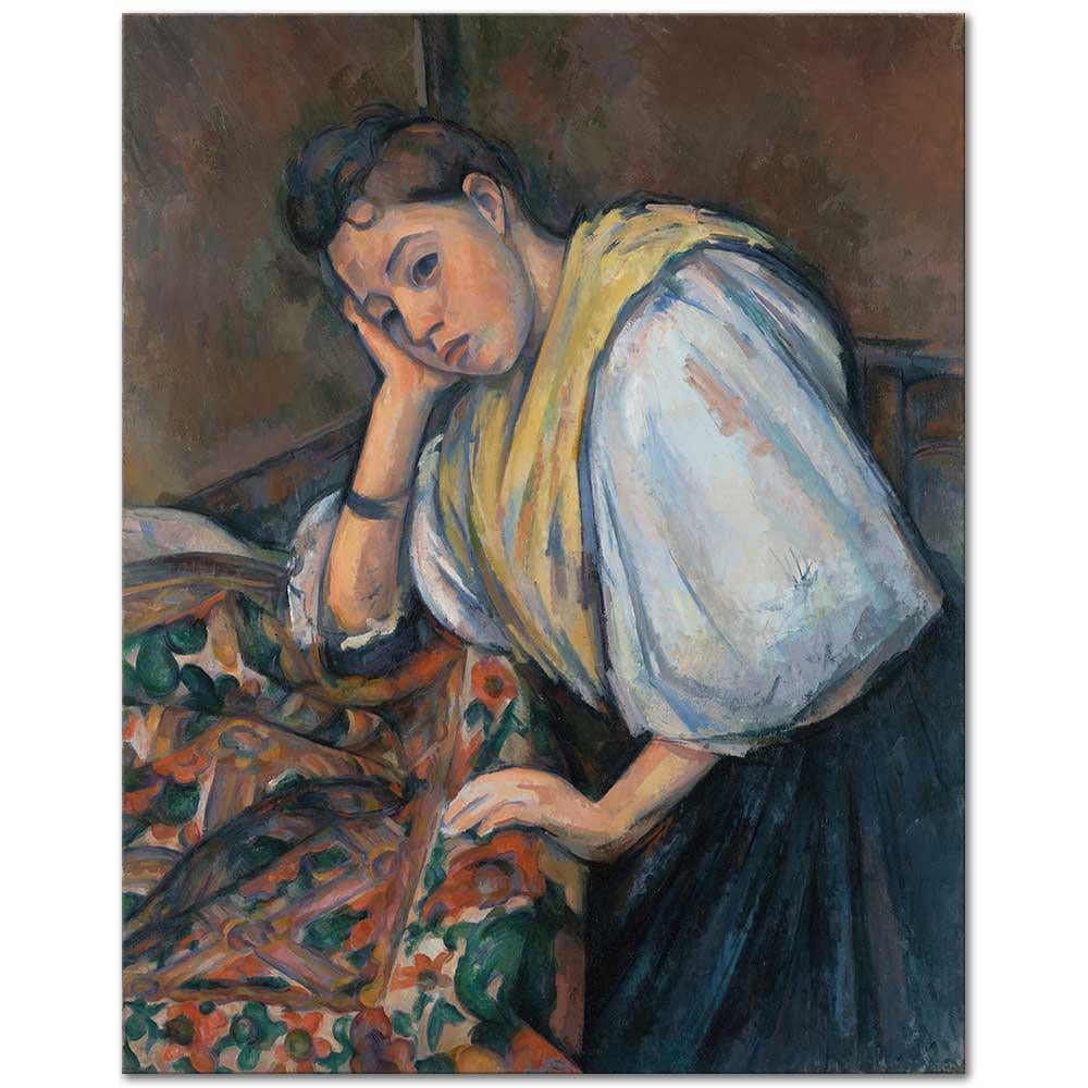 Paul Cezanne Italyan Genç Kız Kanvas Tablo