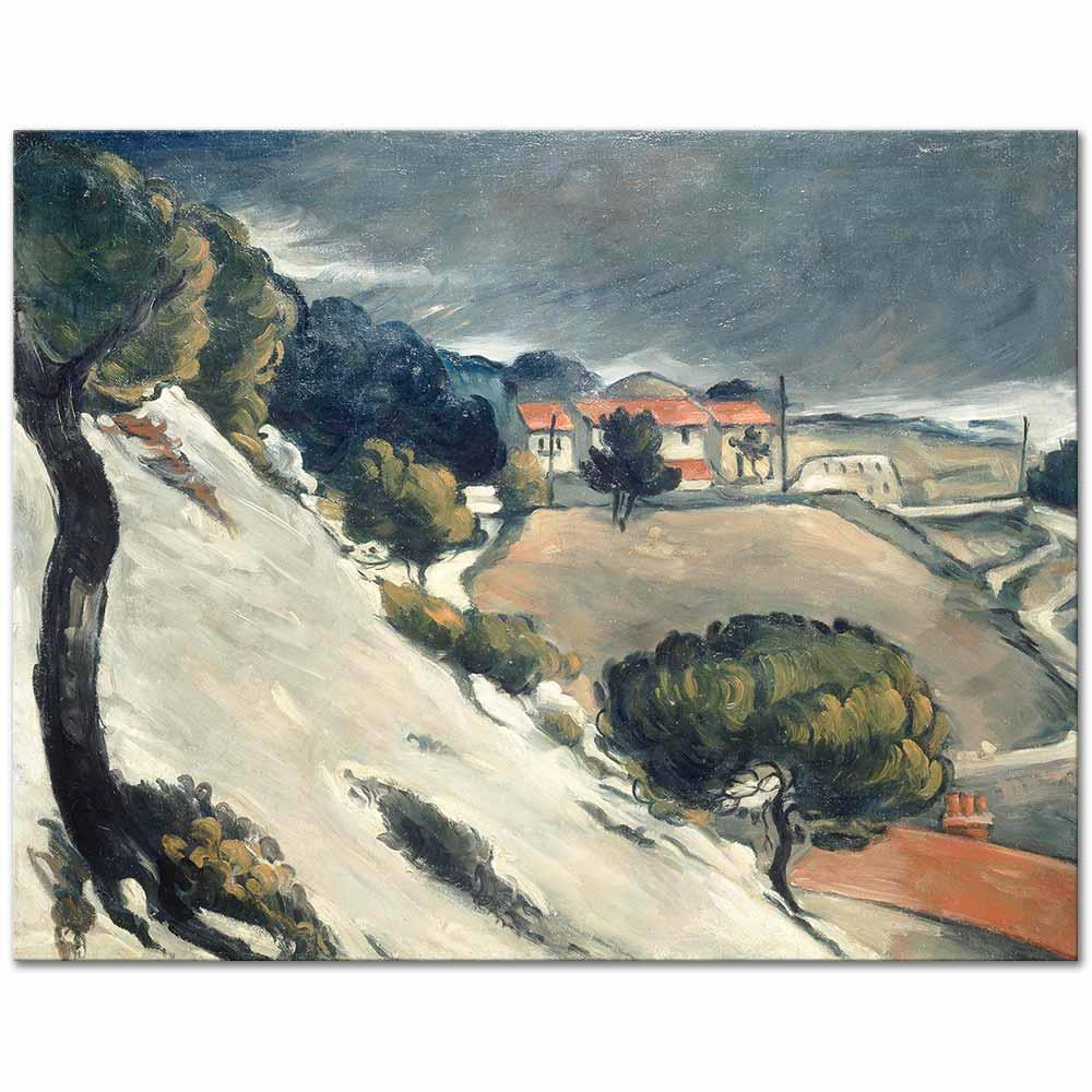 Paul Cezanne Estaque'de Eriyen Kar Kanvas Tablo