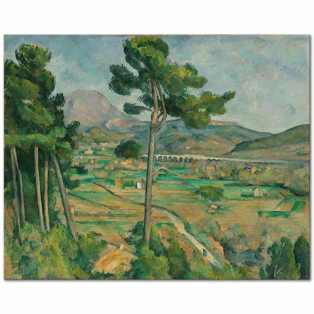 Paul Cezanne Viyadüklü Manzara Kanvas Tablo