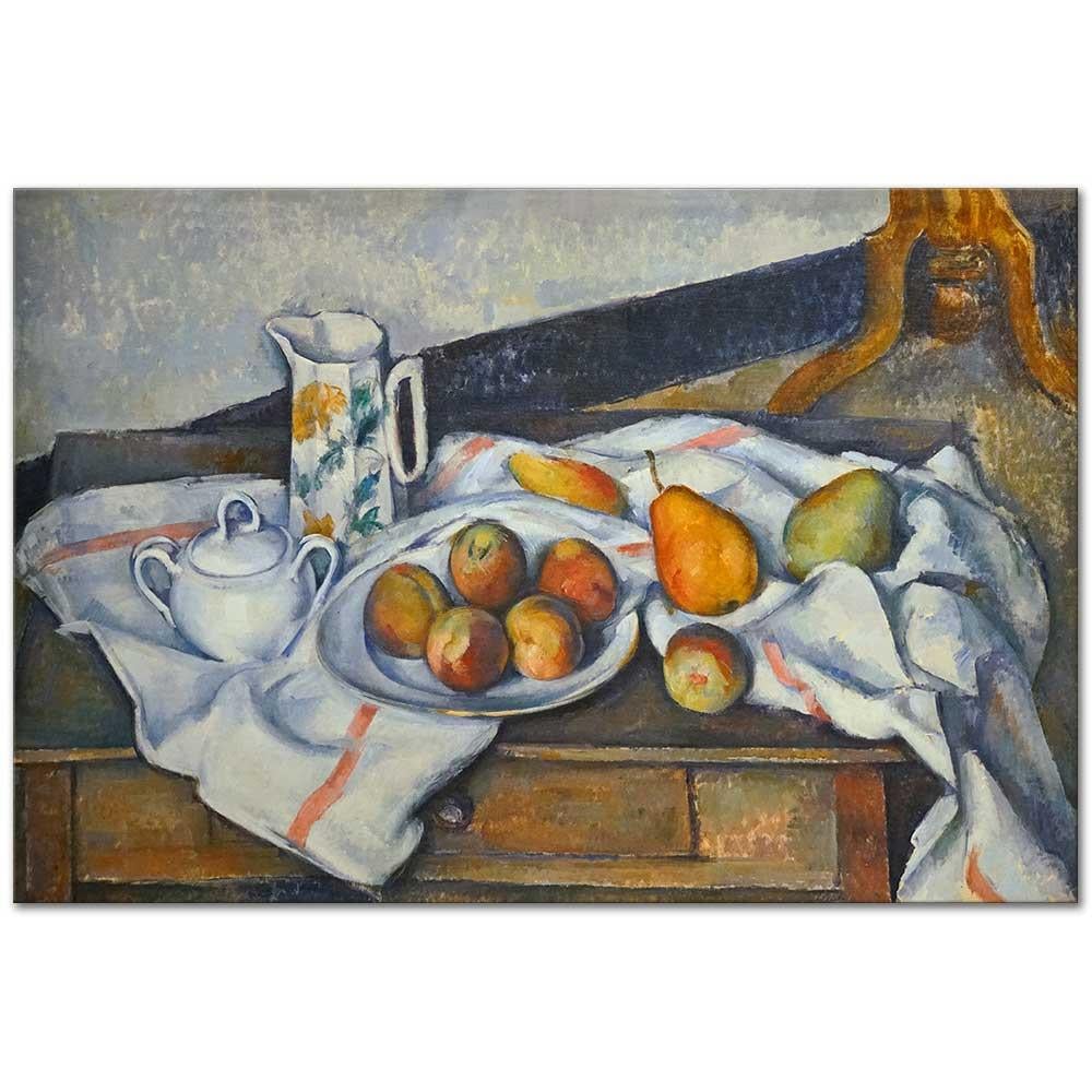 Paul Cezanne Şeker Kaplı Natürmort Kanvas Tablo