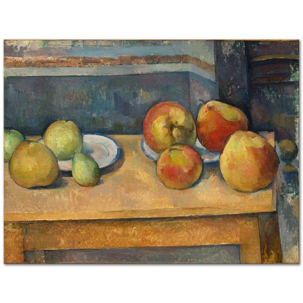 Paul Cezanne Meyveler ile Natürmort Kanvas Tablo