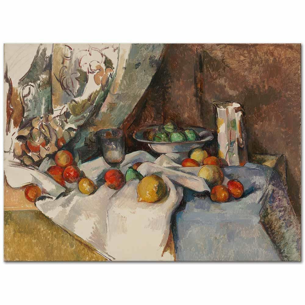 Paul Cezanne Elmalar ile Natürmort Kanvas Tablo