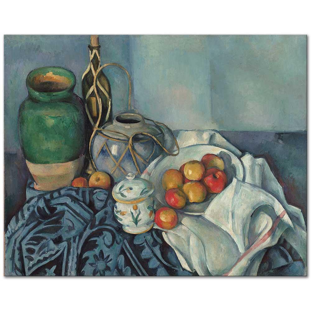 Paul Cezanne Elmalı Natürmort Kanvas Tablo
