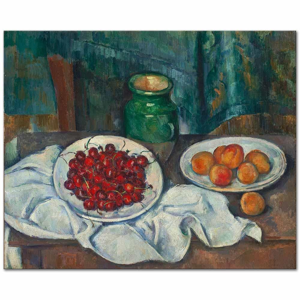 Paul Cezanne Kiraz ve Kayısılar Kanvas Tablo
