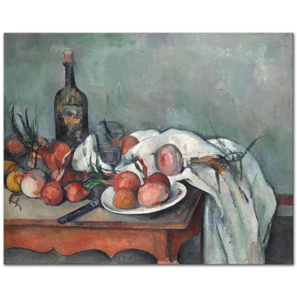 Paul Cezanne Soğanlı Natürmort Kanvas Tablo