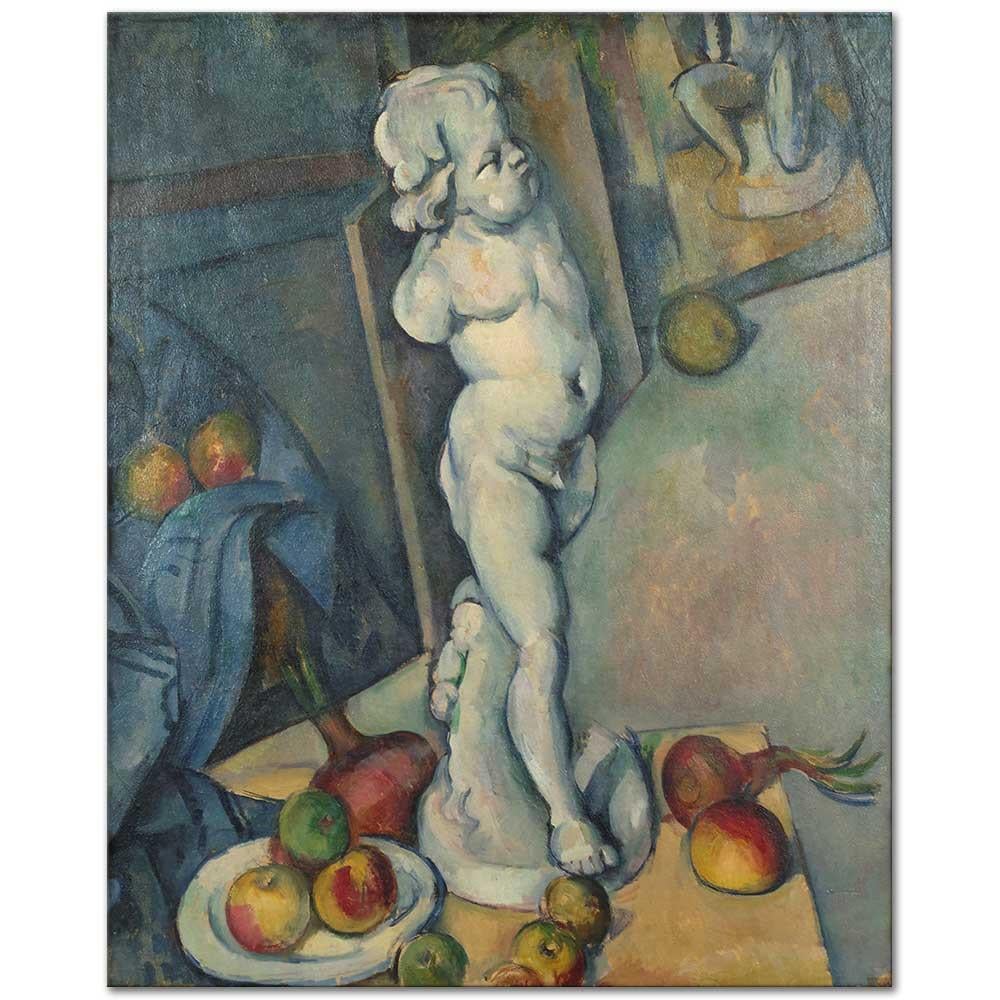 Paul Cezanne Alçıdan Aşk Tanrısı ile Natürmort Kanvas Tablo