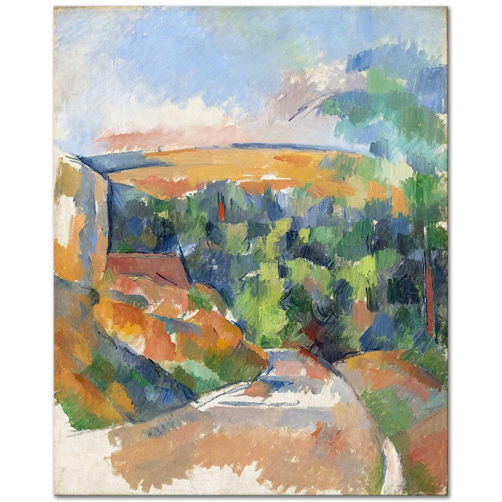 Paul Cezanne Yoldaki Viraj Kanvas Tablo