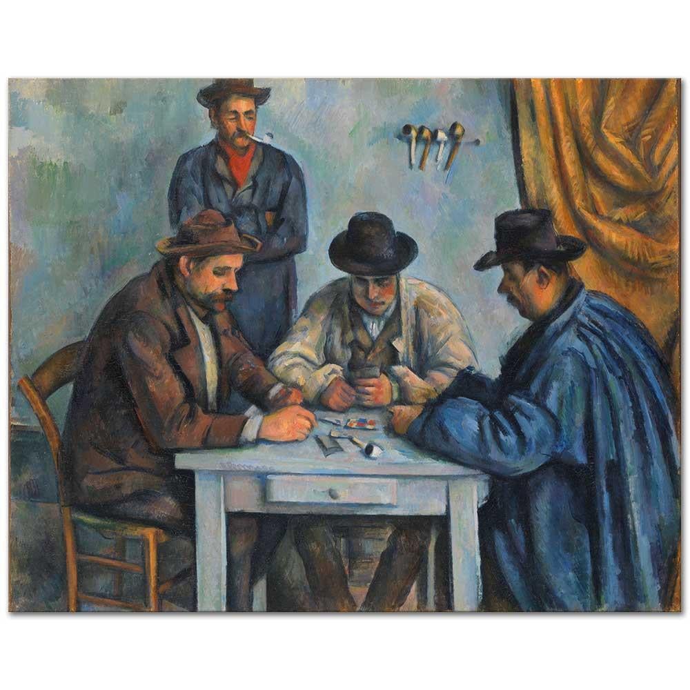Paul Cezanne Kağıt Oynayanlar Kanvas Tablo