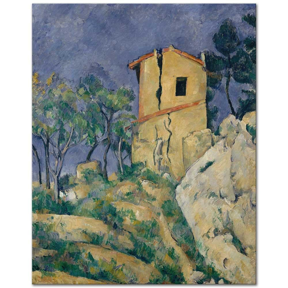 Paul Cezanne Kırık Duvarlı Ev Kanvas Tablo