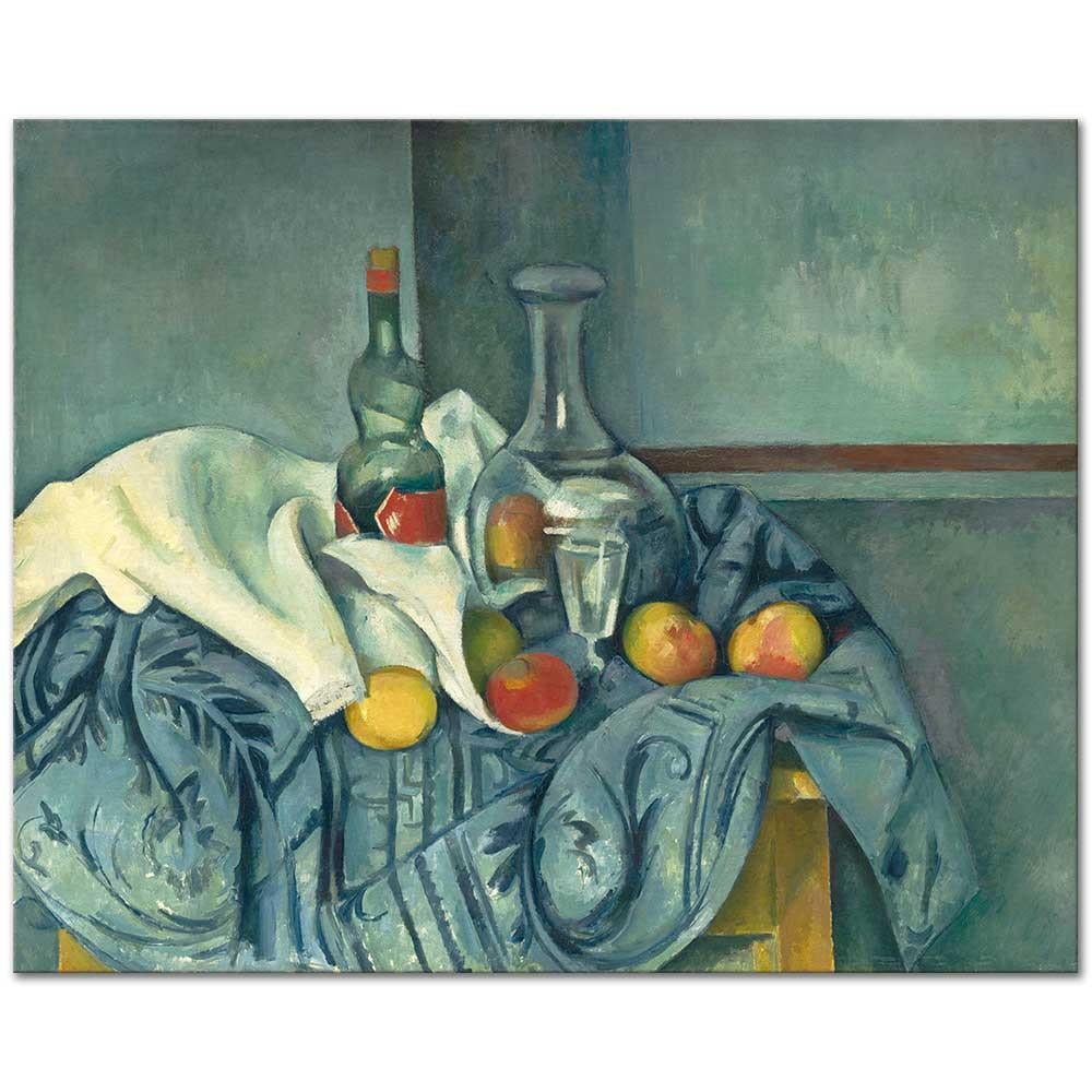 Paul Cezanne Nane Likörlü Natürmort Kanvas Tablo