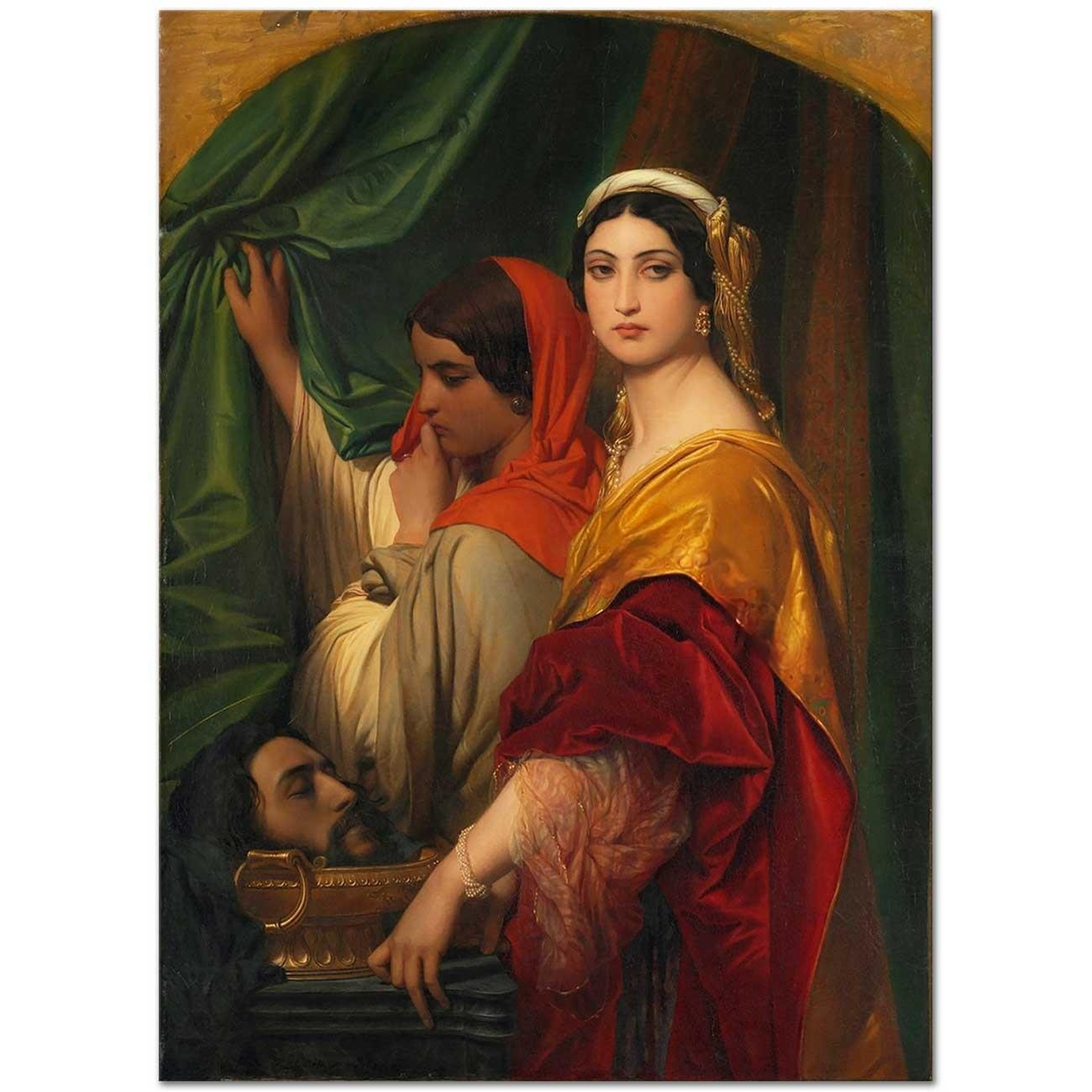 Paul Delaroche Herodias Vaftizci Yahya'nın Kafası ileKanvas Tablo