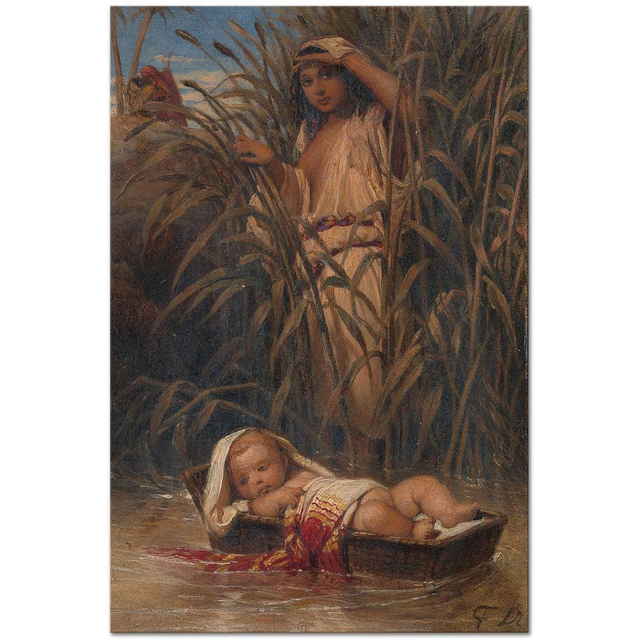 Paul Delaroche Mozes in het Biezenkistje Art Print