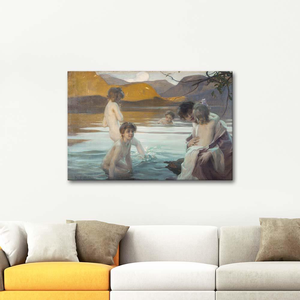 Paul Emile Chabas First Bath Art Print