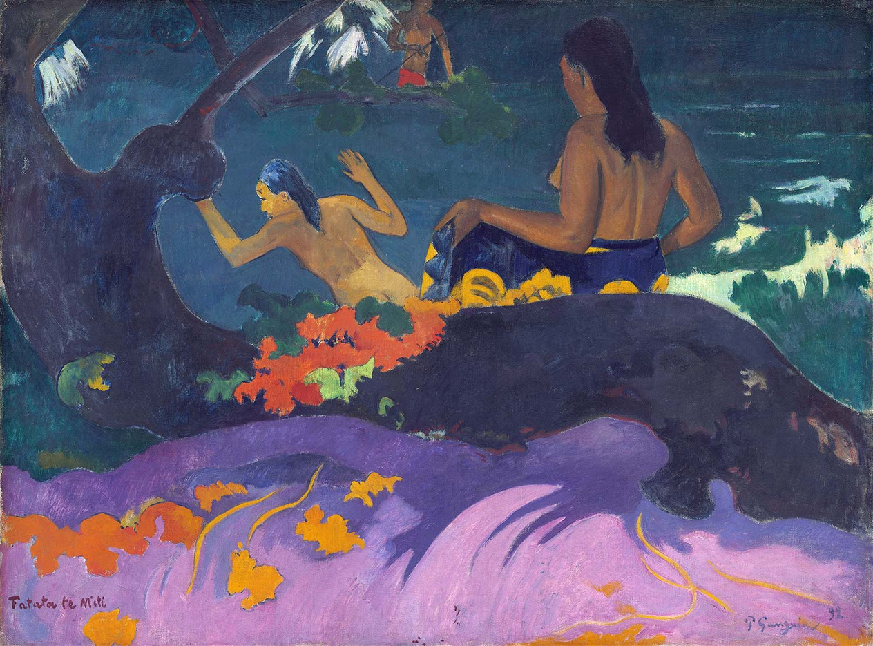 Paul Gauguin Deniz Kenarında Fatata Te Miti Kanvas Tablo