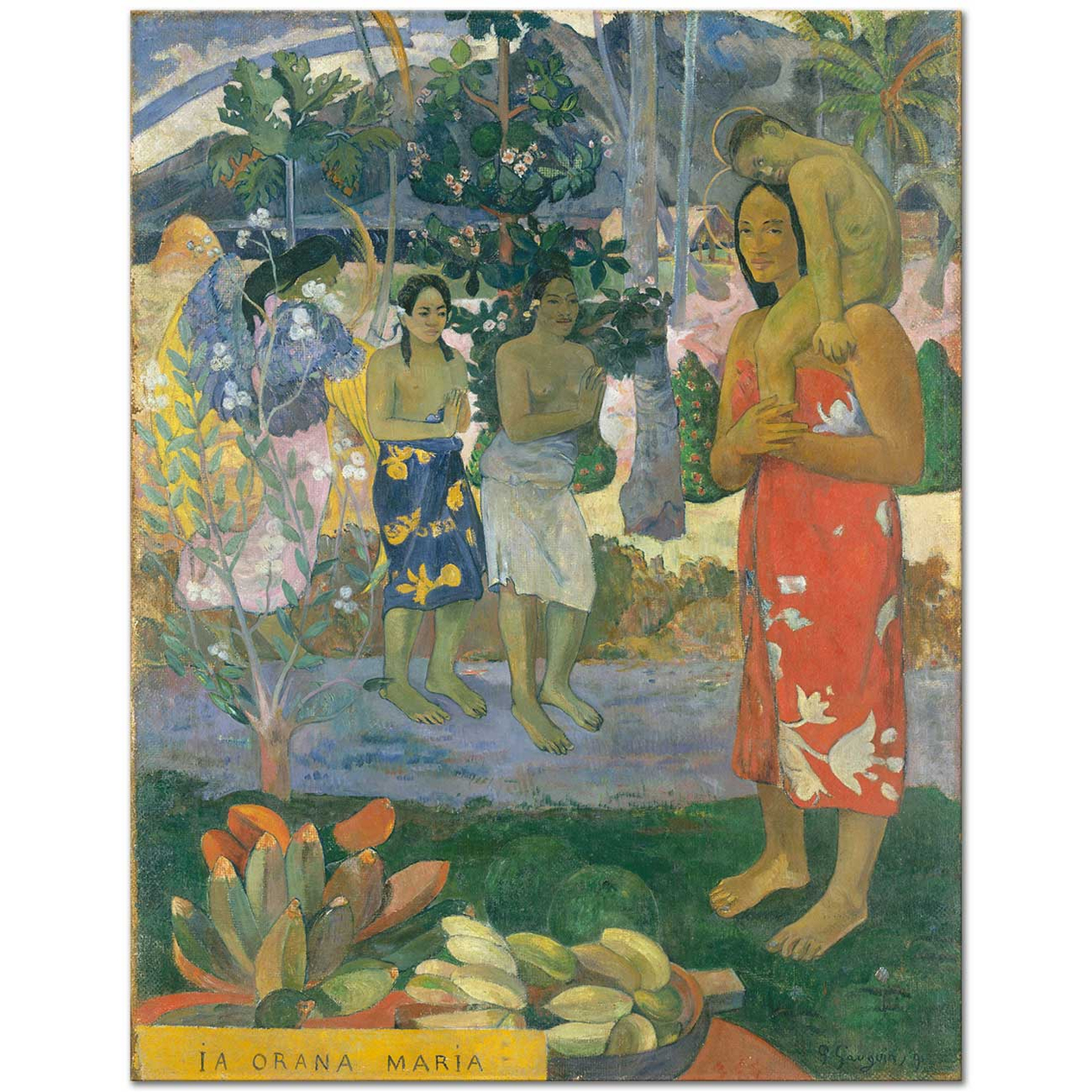 Paul Gauguin Selam Maria Kanvas Tablo