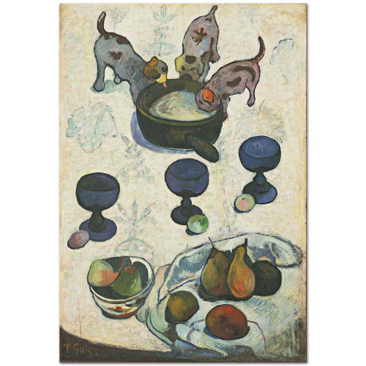 Paul Gauguin Üç Köpek Yavrusu Kanvas Tablo