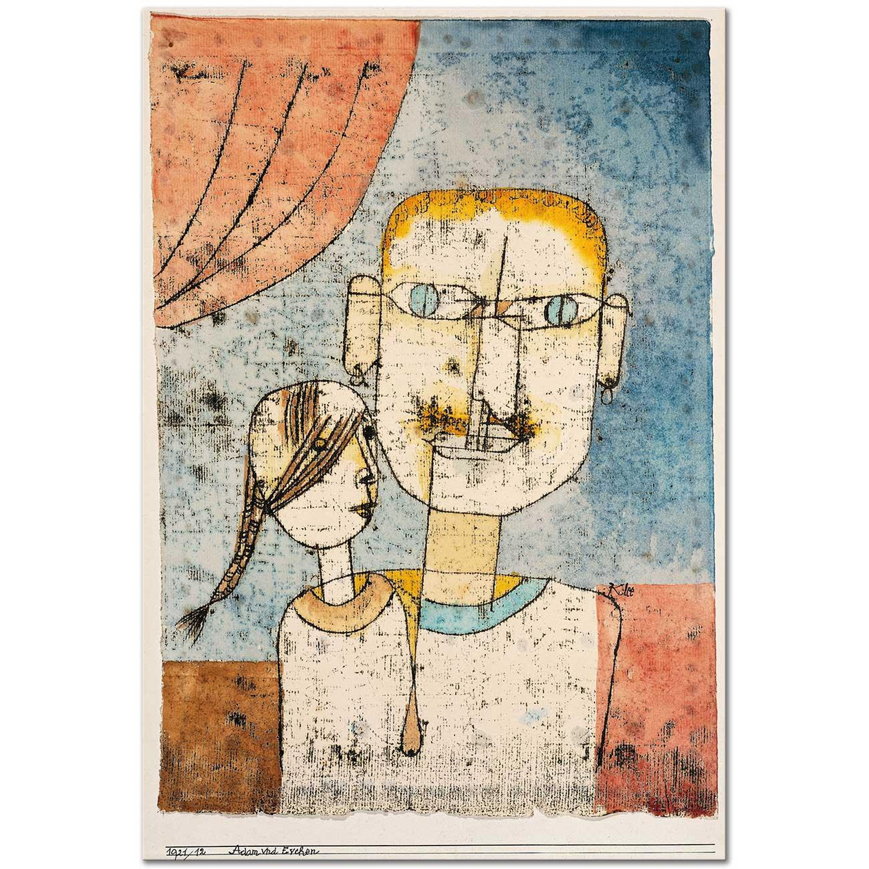 Paul Klee Adem ve Küçük Havva Kanvas Tablo