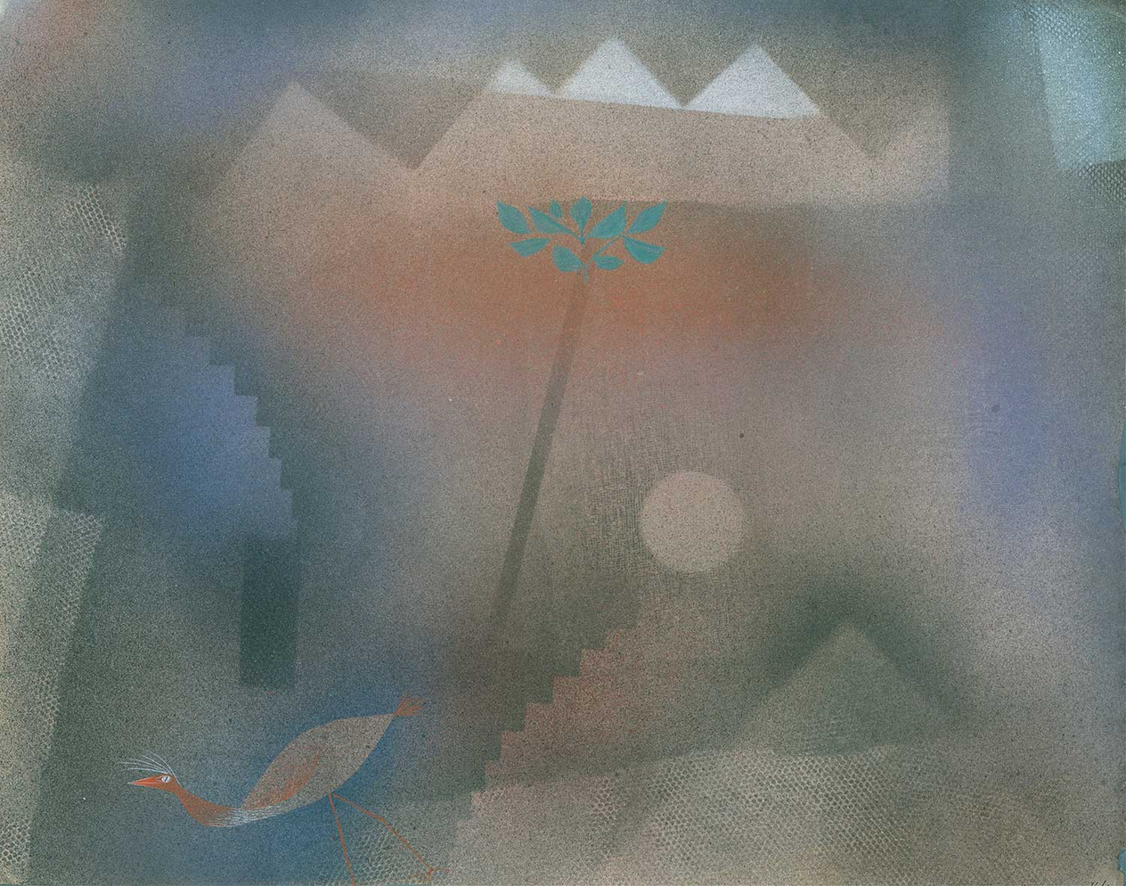 Paul Klee Bird Wandering Off Art Print