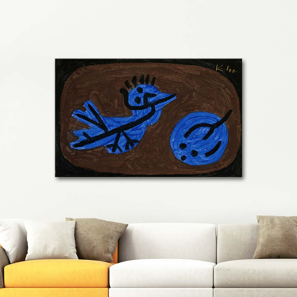 Paul Klee Blue Bird Pumpkin Art Print