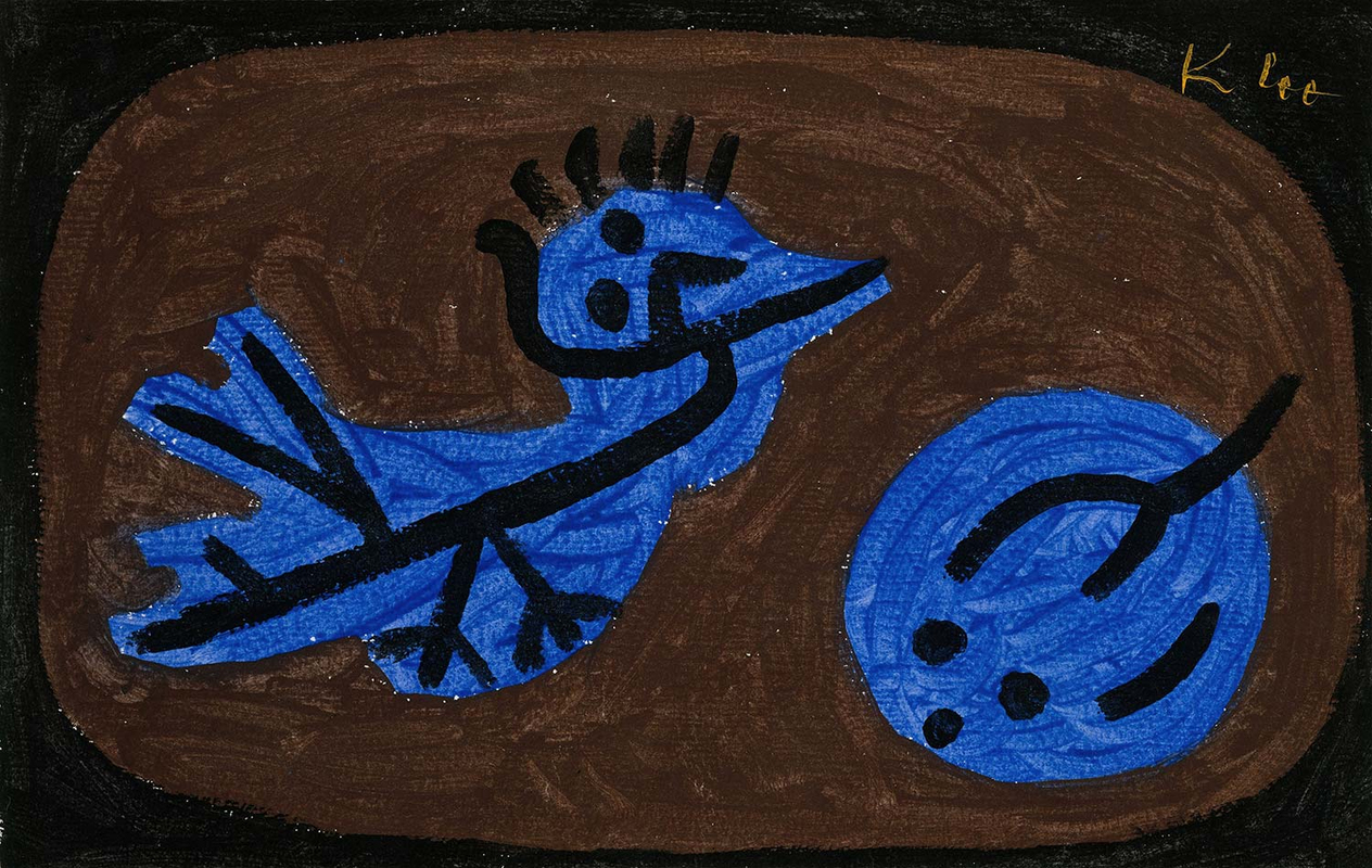 Paul Klee Blue Bird Pumpkin Art Print