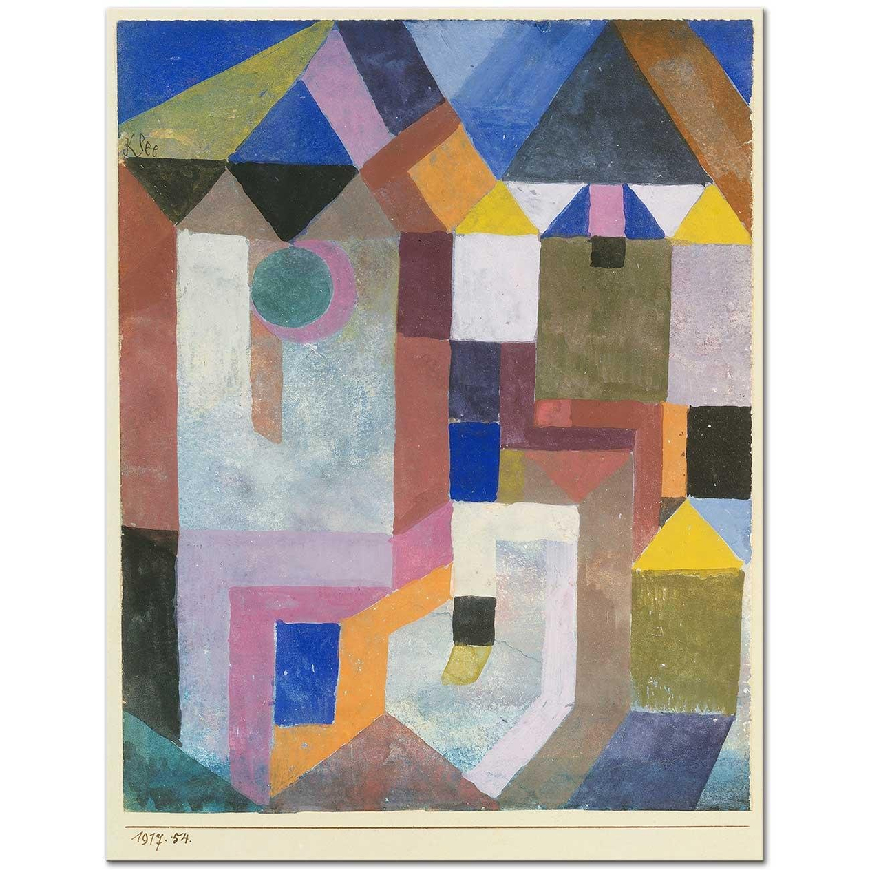 Paul Klee Renkli Mimari Kanvas Tablo