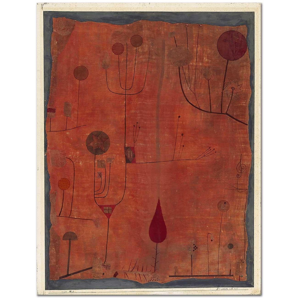 Paul Klee Kırmızıda Meyveler Kanvas Tablo
