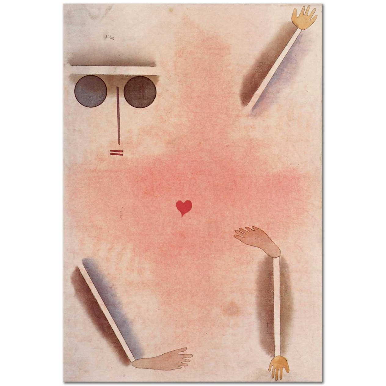 Paul Klee Kafası Eli Ayağı ve Kalbi Var Kanvas Tablo