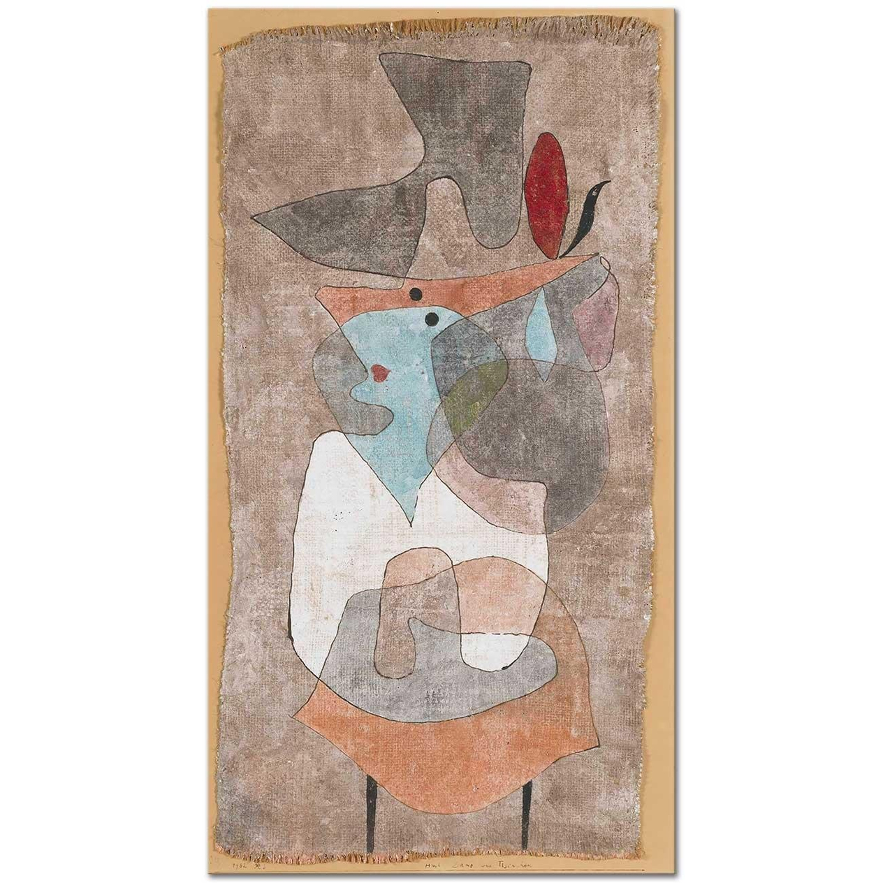 Paul Klee Şapka Kadın ve Küçük Masa Kanvas Tablo