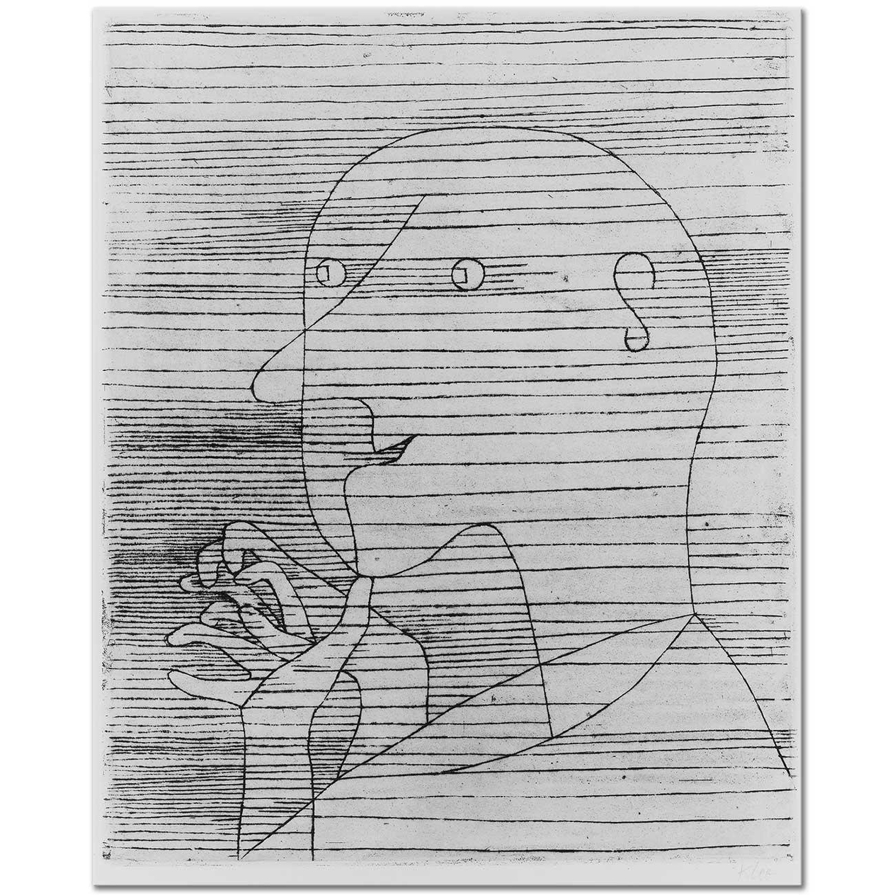 Paul Klee Sayı Sayan Yaşlı Adam Kanvas Tablo