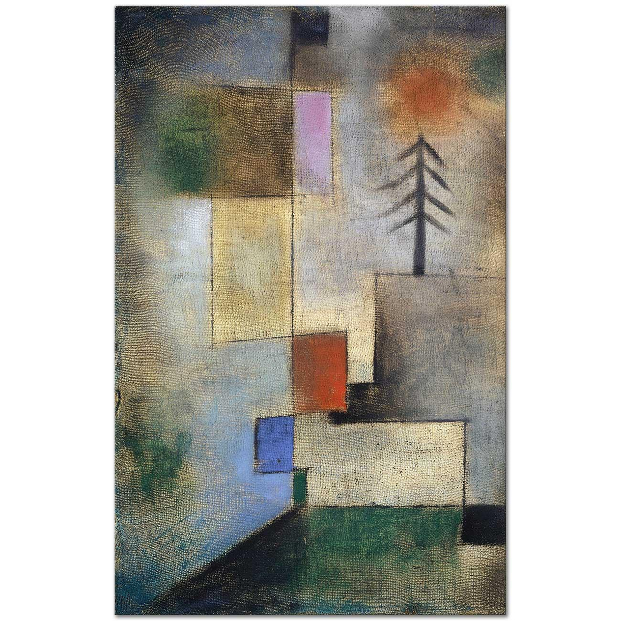 Paul Klee Köknar Ağaçlarının Küçük Resmi Kanvas Tablo