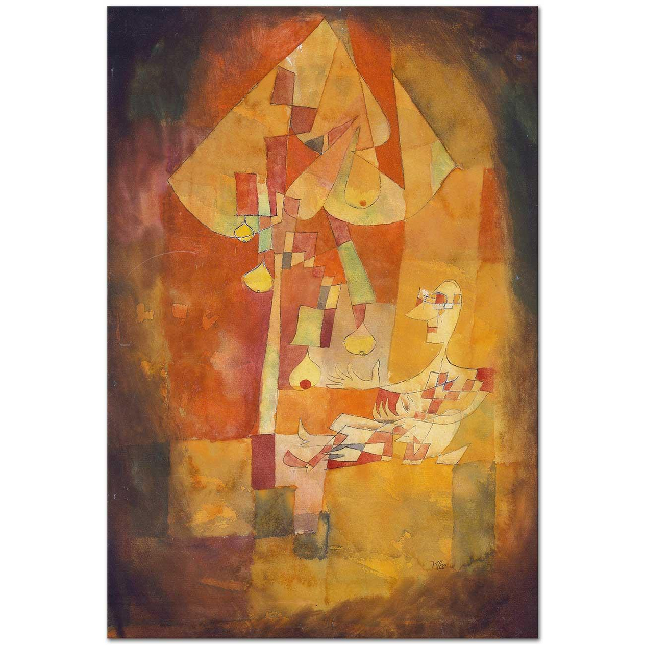 Paul Klee Armut Ağacı Altındaki Adam Kanvas Tablo
