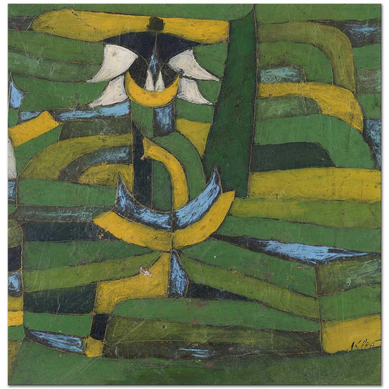 Paul Klee Bahçedeki Beyaz Çiçek Kanvas Tablo