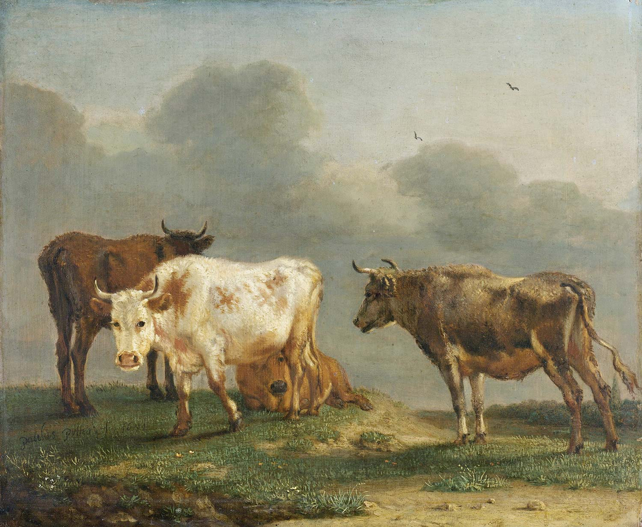 Paulus Potter Four Cows in a Meadow Art Print