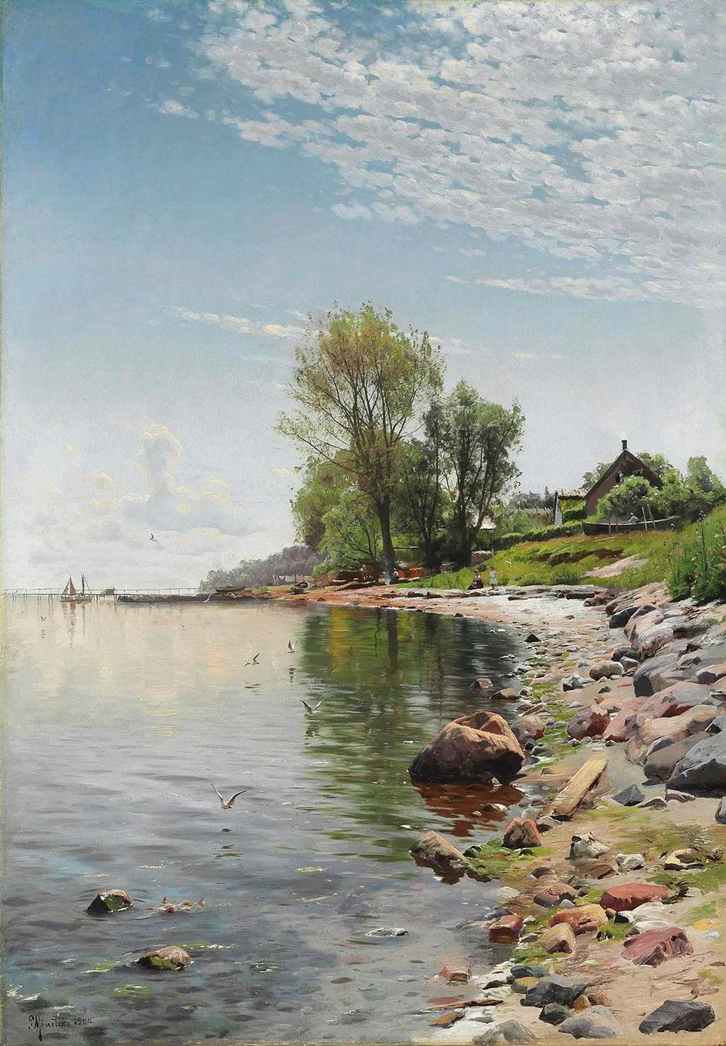 Peder Mørk Mønsted Coastal View Art Print