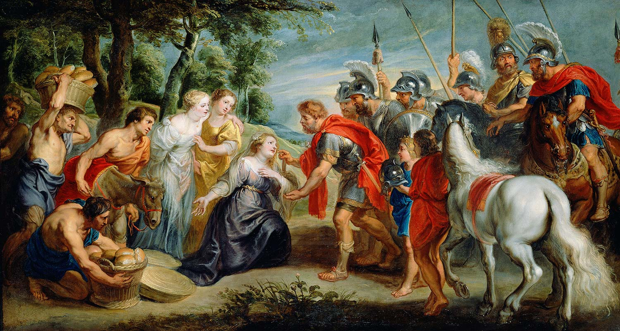 Peter Paul Rubens David Meeting Abigail Art Print