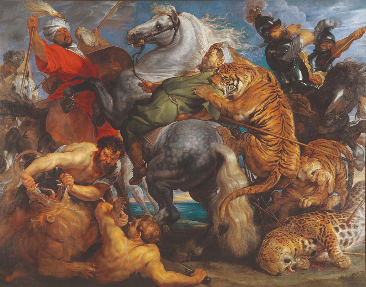 Peter Paul Rubens Aslan Kaplan ve Leopar Avı Kanvas Tablo