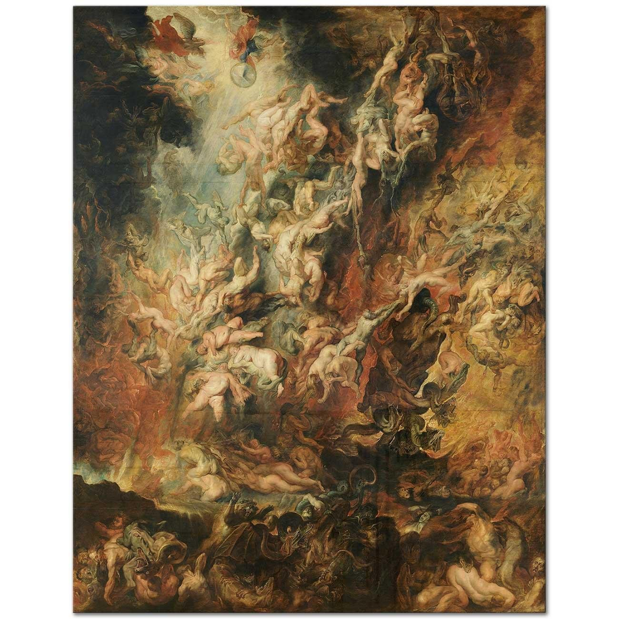 Peter Paul Rubens Asi Meleklerin Düşüşü Kanvas Tablo