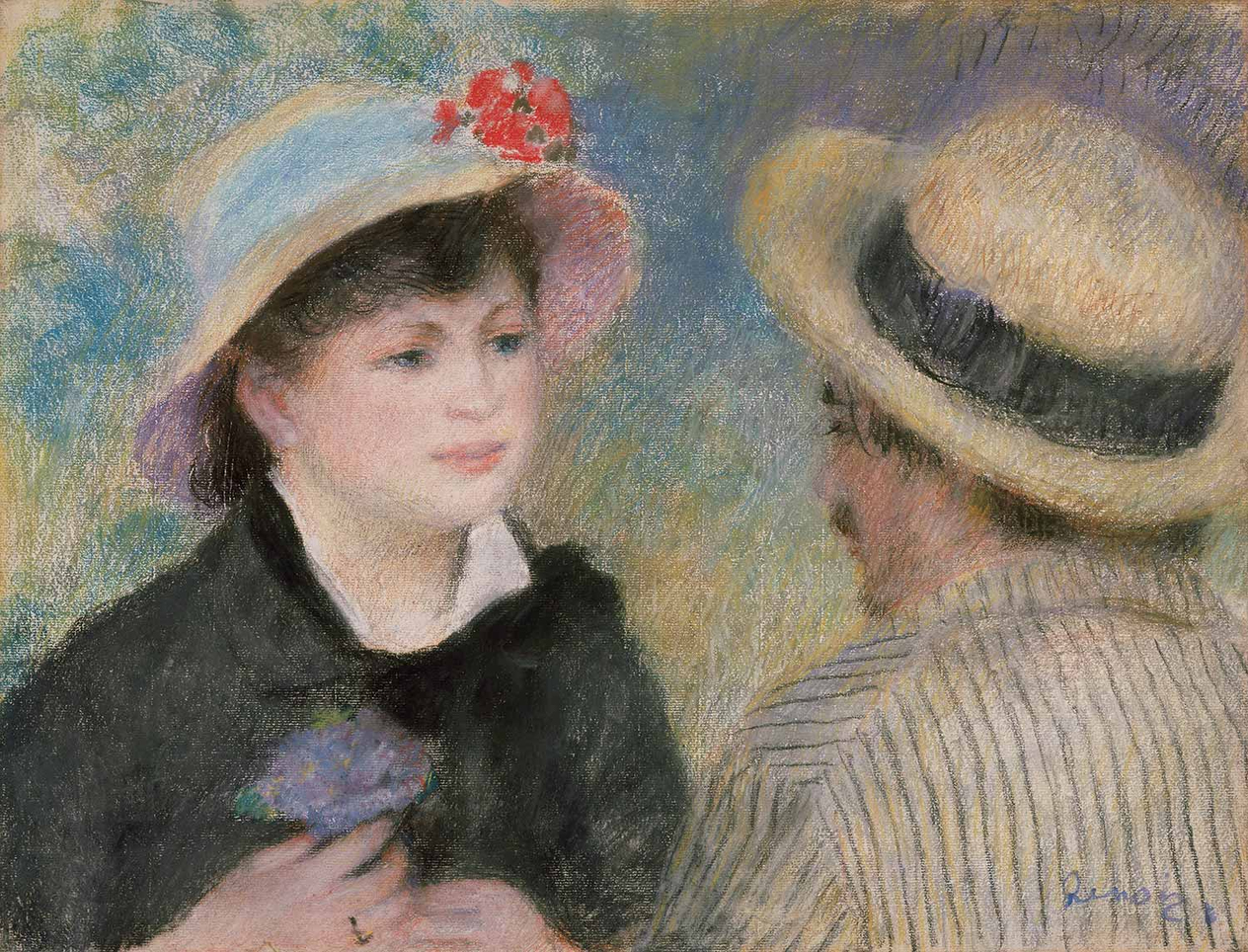 Pierre Auguste Renoir Boating Couple Art Print