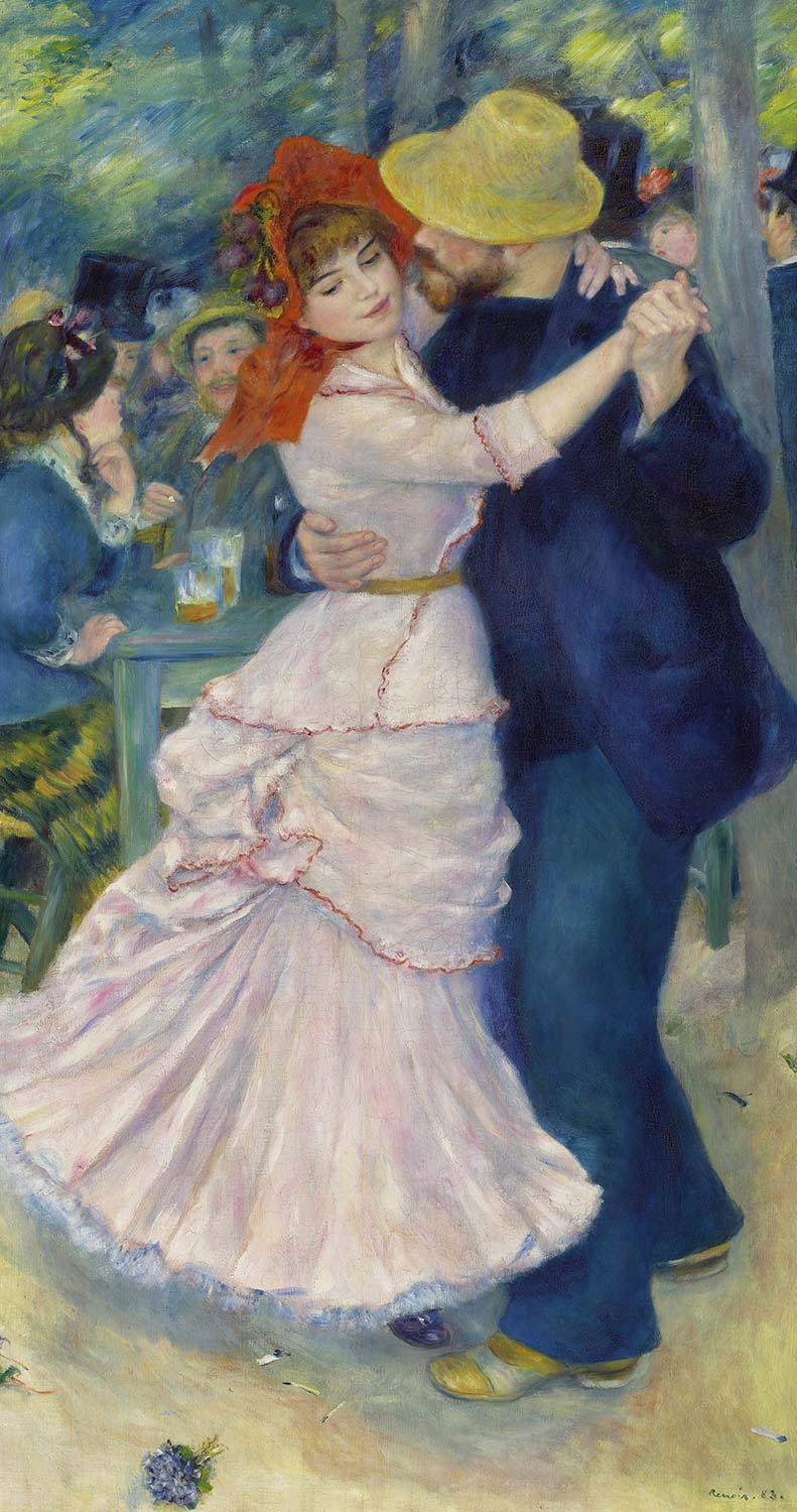 Pierre Auguste Renoir Dance at Bougival Art Print